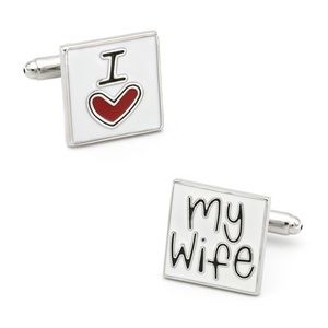 ‘I Love My Wife’ Square Cufflinks